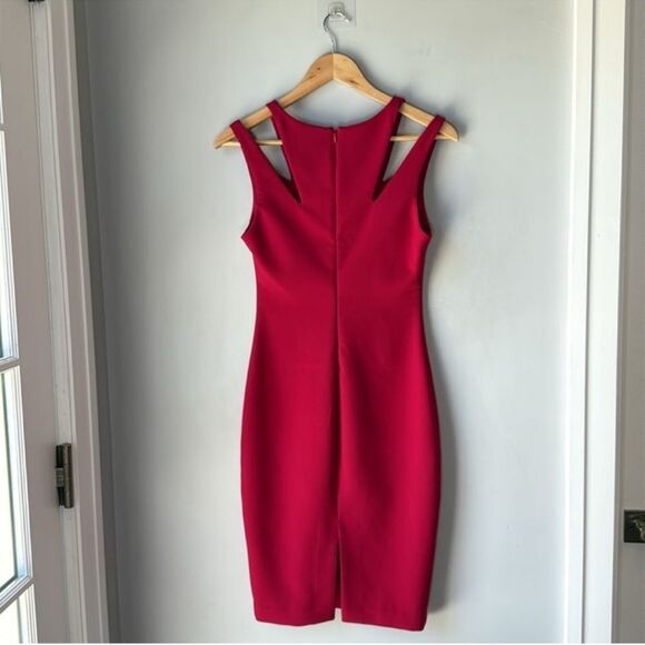 Likely Cruz Dress Cut Out Pink Magenta Raspberry - Picture 4 of 11